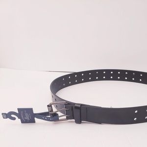 BASS Men's Leather Buckle Belt, Size 40 - Black